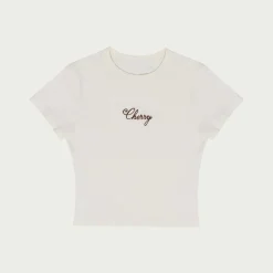Cherry Women'S-American Classic Baby Tee (Cream)