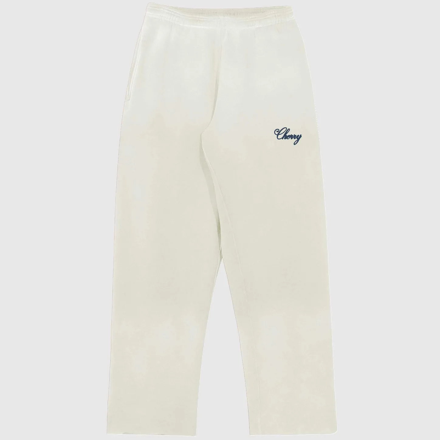 Cherry Sweatpants-American Classic Raw Sweatpants (Cream)