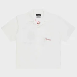 Cherry Shirting-Bowling Broncos Bowling Shirt (Cream)