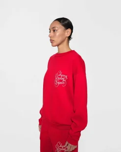 Cherry Sweatshirts-Bowling Broncos Crewneck (Cardinal)