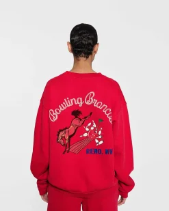 Cherry Sweatshirts-Bowling Broncos Crewneck (Cardinal)