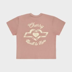 Cherry Women'S-Built To Love Thermal Baby Tee (Rose)