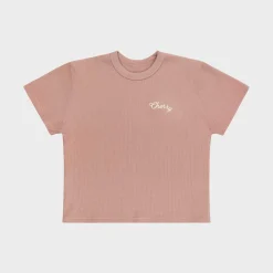 Cherry Women'S-Built To Love Thermal Baby Tee (Rose)