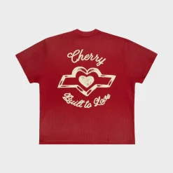 Cherry Women'S-Built To Love Thermal Baby Tee (Red)