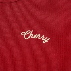 Cherry Women'S-Built To Love Thermal Baby Tee (Red)