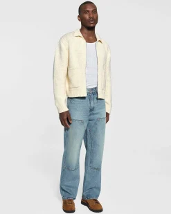 Cherry Jackets-Cotton Knit Club Jacket (Cream)