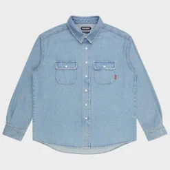 Cherry Shirting-Denim Overshirt (Indigo)