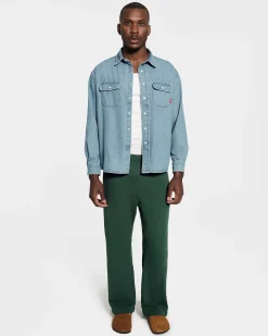 Cherry Shirting-Denim Overshirt (Indigo)