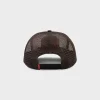 Cherry Headwear-Desert Horse Full Mesh Trucker Hat (Brown)