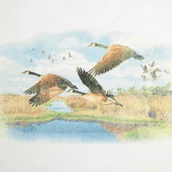 Cherry Tees & Long Sleeves-Flying Geese Pocket Tee (White)