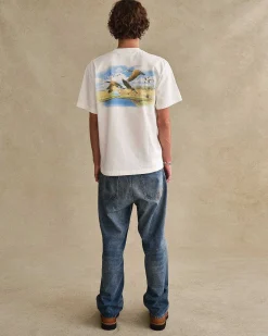 Cherry Tees & Long Sleeves-Flying Geese Pocket Tee (White)