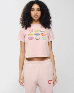 Cherry Women'S-Lovers Boxy Baby Tee (Rose)