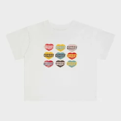 Cherry Women'S-Lovers Boxy Baby Tee (White)
