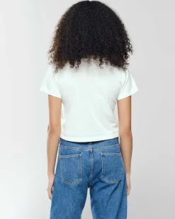 Cherry Women'S-Lovers Boxy Baby Tee (White)