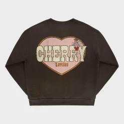 Cherry Sweatshirts-Lovers Crewneck (Espresso)