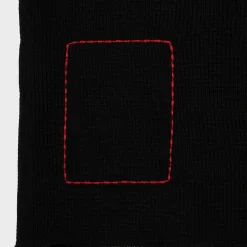 Cherry Tees & Long Sleeves-Men'S Henley Thermal L/S T-Shirt (Black)