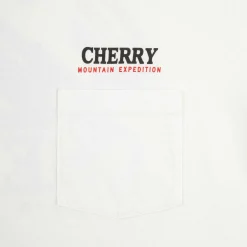Cherry Tees & Long Sleeves-Mountain Expedition Boxy Pocket Tee (White)