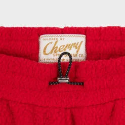 Cherry Sweatpants-Mountain Sherpa Pants (Red)