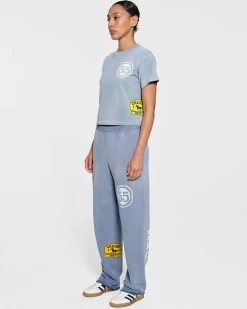 Cherry Women'S-Off Road Boxy Baby Tee (Dusty Blue)
