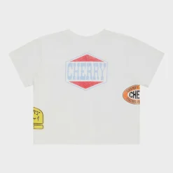 Cherry Women'S-Off Road Boxy Baby Tee (Vintage White)