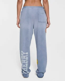 Cherry Sweatpants-Off Road Raw Edge Sweatpants (Dusty Blue)