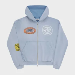 Cherry Sweatshirts-Off Road Zip-Up Hoodie (Dusty Blue)