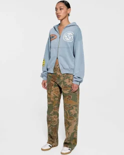 Cherry Sweatshirts-Off Road Zip-Up Hoodie (Dusty Blue)