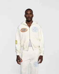 Cherry Sweatshirts-Off Road Zip-Up Hoodie (Vintage White)