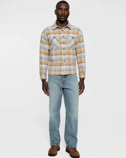 Cherry Shirting-Plaid Overshirt (Beige)