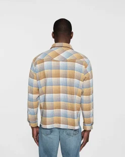 Cherry Shirting-Plaid Overshirt (Beige)