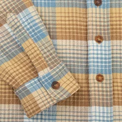 Cherry Shirting-Plaid Overshirt (Beige)