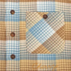 Cherry Shirting-Plaid Overshirt (Beige)