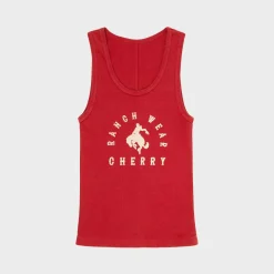 Cherry Women'S-Ranch Wear Tank Top (Vintage Red)