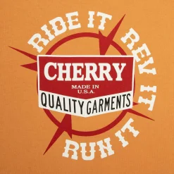 Cherry Women'S-Ride It, Rev It Boxy Baby Tee (Orange)