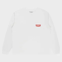 Cherry Tees & Long Sleeves-Ride It, Rev It Pocket L/S T-Shirt (White)