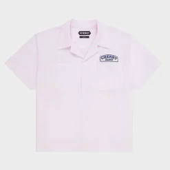 Cherry Shirting-Seersucker Trophy Mechanic Shirt (Pink)
