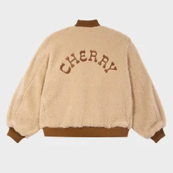 Cherry Jackets-Sherpa Bomber Jacket (Natural)