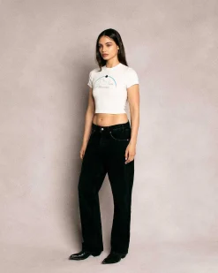 Cherry Women'S-Stardust Baby Tee (Vintage White)