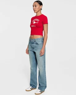 Cherry Pants-Straight Leg 5 Pocket Denim Jeans (George Wash)