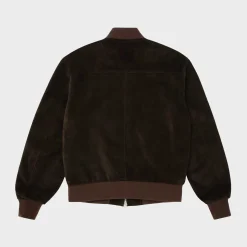 Cherry Jackets-Suede Bomber Jacket (Espresso)