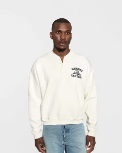 Cherry Sweatshirts-Trophy Henley Crewneck (Vintage White)