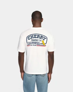 Cherry Tees & Long Sleeves-Trophy Premium Organic Cotton T-Shirt (Vintage White)