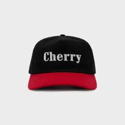 Cherry Headwear-Two Tone Classic 5 Panel (Black/Red)