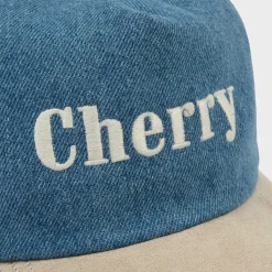 Cherry Headwear-Two Tone Classic 5 Panel (Indigo/Beige)