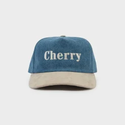 Cherry Headwear-Two Tone Classic 5 Panel (Indigo/Beige)