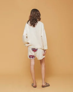 Cherry Shorts-Usa Knit Shorts (Cream)