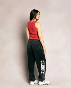 Cherry Sweatpants-Vanson X Sweatpants (Vintage Black)