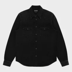 Cherry Shirting-Western Snap Shirt (Black)