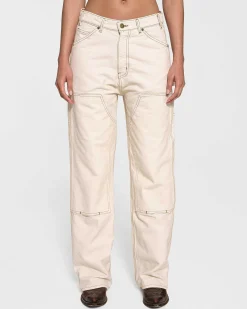 Cherry Pants-Wide Leg Canvas Double Knee (Vintage White)