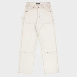 Cherry Pants-Wide Leg Canvas Double Knee (Vintage White)